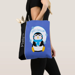 Cute Penguin   Just Chillin' Tote Bag