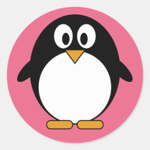 Cute Penguin Kawaii Cartoon Classic Round Sticker