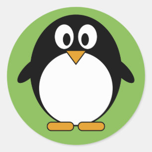Cute Penguin Kawaii Cartoon Classic Round Sticker