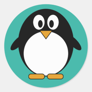 Cute Penguin Kawaii Cartoon Classic Round Sticker