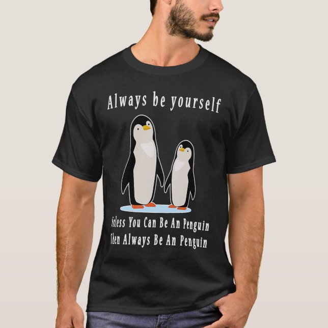 Cute Penguin  Kids Adult Original  Idea T-Shirt (Front)