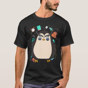 Cute Penguin  Kids Animal Bird School Student Peng T-Shirt