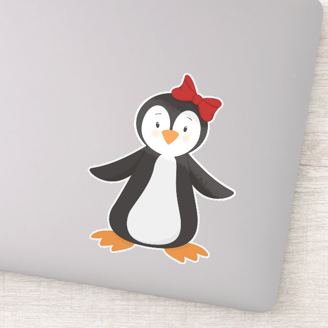 Cute Penguin, Little Penguin, Penguin With Bow (Detail)