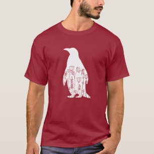 Cute Penguin Lover Animal Flowers Floral   T-Shirt