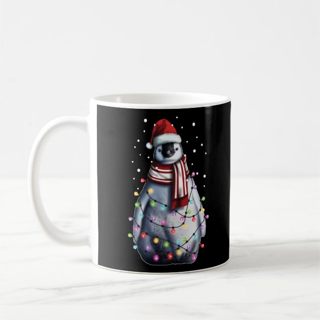 Cute Penguin Lover Funny Christmas Holiday Gift Coffee Mug (Left)