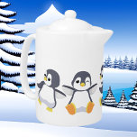 cute penguin lovers animal<br><div class="desc">cute penguin lovers animal teapot</div>