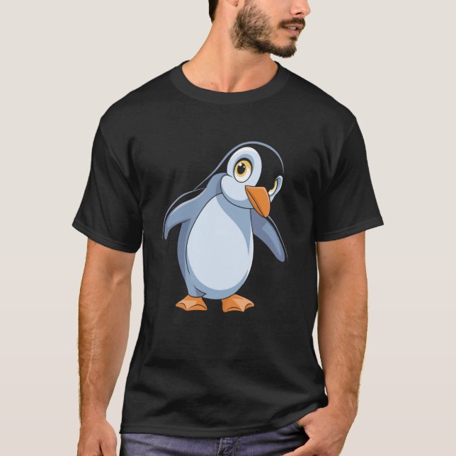 Cute Penguin Lovers Present for Girls and Women Wh T-Shirt (Front)