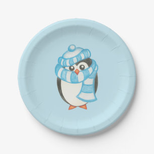 Cute Penguin Paper Plates