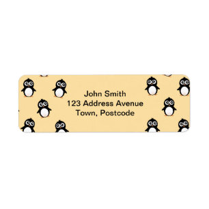Cute penguin pattern - golden yellow