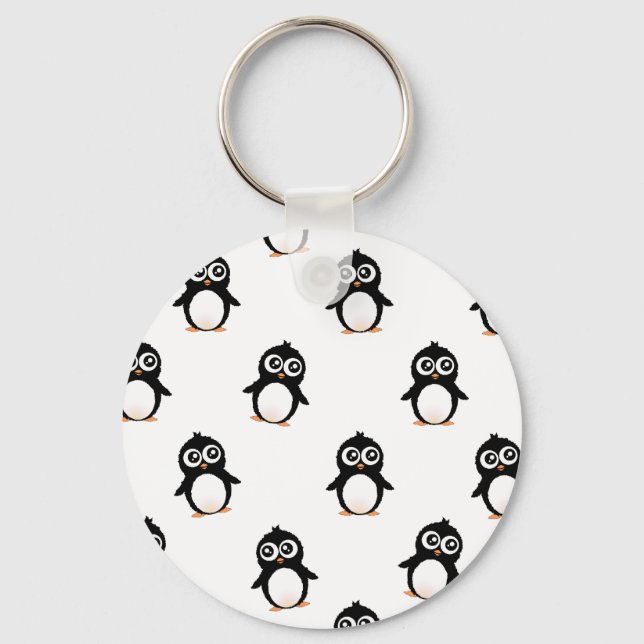 Cute penguin pattern key ring (Front)