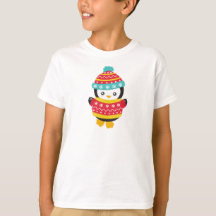 Cute Penguin, Penguin With Sweater, Hat T-Shirt