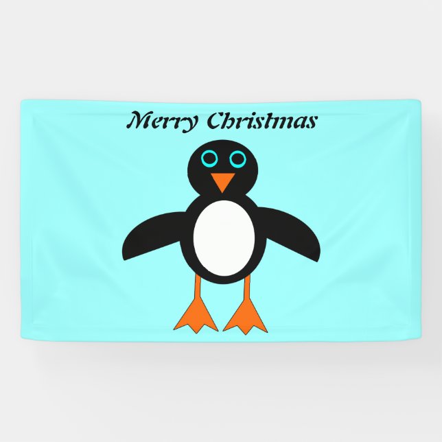 Cute Penguin Personalised Banner (Horizontal)