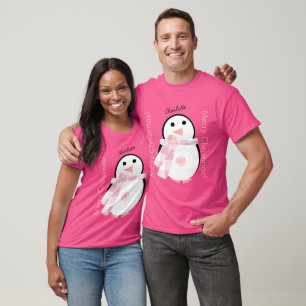 Cute Penguin Personalised Christmas T-Shirt