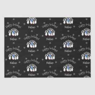 Cute Penguin Personalised Christmas Tissue Paper