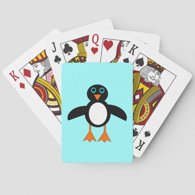 Cute Penguin Playing Cards (Back)
