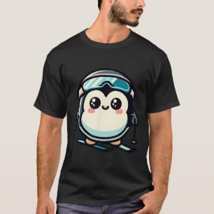 Cute Penguin Skiing With Goggles Alpine Winter T-Shirt