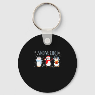 Cute Penguin Snow Cool Winter Christmas Key Ring