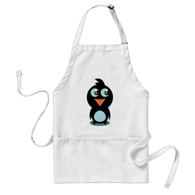 Cute Penguin Standing on Ice Standard Apron (Front)