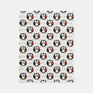 Cute Penguin Surface Pattern Design Print Fleece Blanket