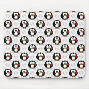 Cute Penguin Surface Pattern Design Print Mouse Mat