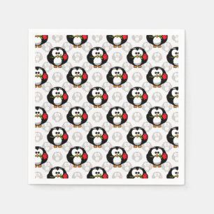Cute Penguin Surface Pattern Design Print Napkin