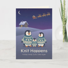 Cute Penguin Sweater Family | Witty Christmas