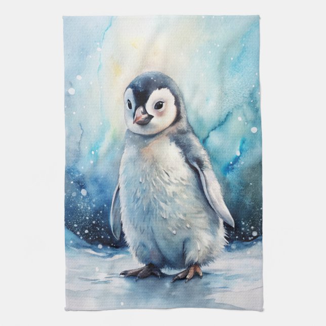 Cute Penguin Tea Towel (Vertical)
