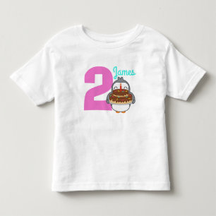 Cute Penguin Toddler Name Birthday T Shirt