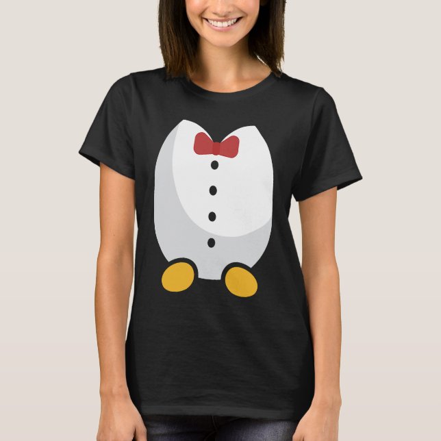 Cute Penguin Tuxedo Halloween Party Costume Idea T-Shirt (Front)