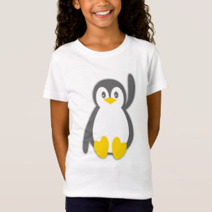 Cute penguin wave girls t-shirt