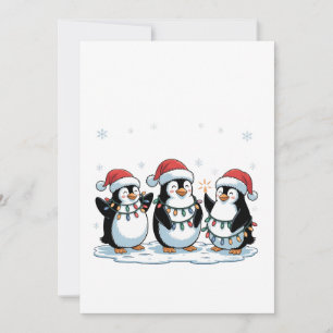 Cute Penguin Wearing Santa Hat Xmas Penguin Lover Thank You Card