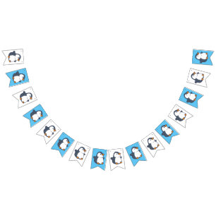 Cute Penguin Winter Kids Birthday Party Bunting