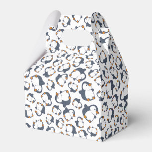 Cute Penguin Winter Kids Birthday Party Favour Box