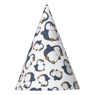 Cute Penguin Winter Kids Birthday Party Party Hat