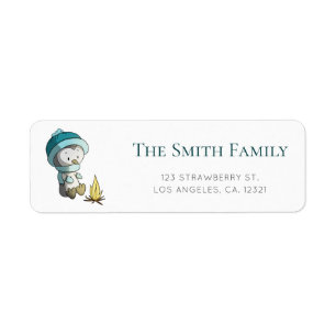 Cute Penguin Winter Return Address