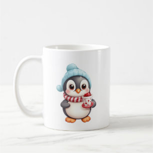 Cute Penguin with Snack/Snowball  Coffee Mug