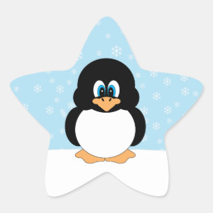 Cute Penguin with Snowflakes Stickers