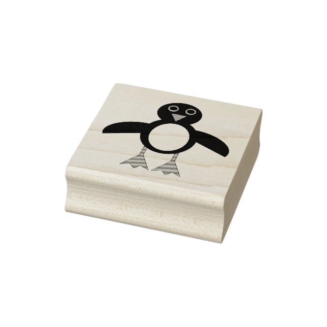 Cute Penguin Wood Art Stamp (Stamp)