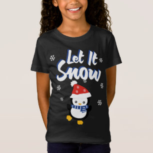 Cute Penguin Xmas Let It Snow Christmas T-Shirt