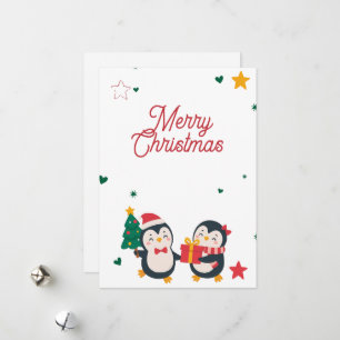 Cute Penguins Christmas card