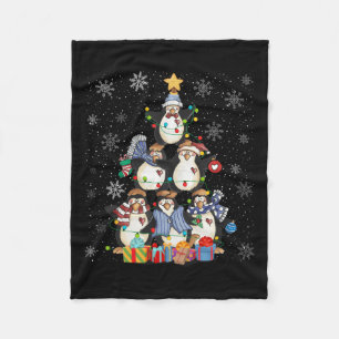 Cute Penguins Christmas Tree Lights Animal Kids Bo Fleece Blanket