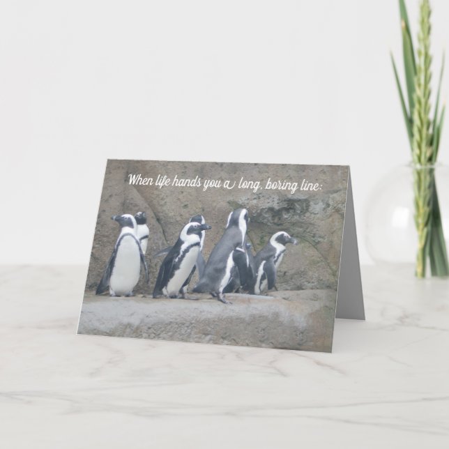 Cute penguins, encouragement, or your own words card (Front)