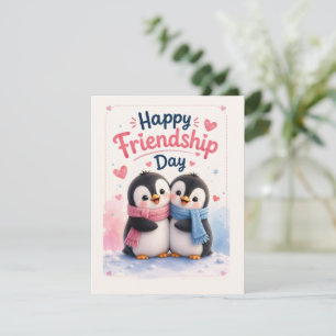Cute Penguins Happy Friendship Day Card