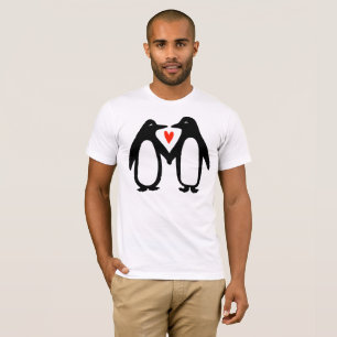 Cute Penguins Holding Hands T-Shirt
