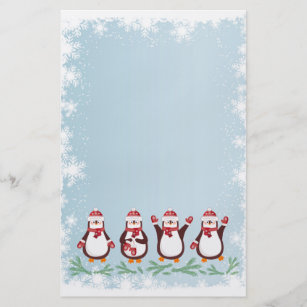 Cute penguins,in Santa hats Christmas Flyer