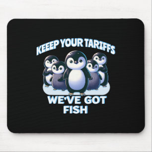 Cute Penguins Keep Your Tariffs Island Of Penguins Mouse Mat