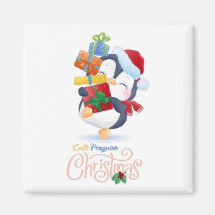 Cute penguins merry christmas Collection #1 Magnet