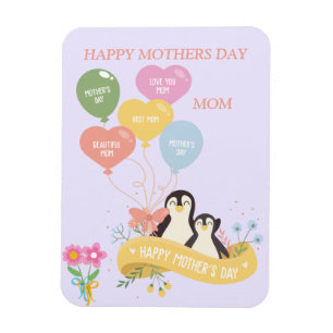Cute Penguins Mother's Day Magnet
