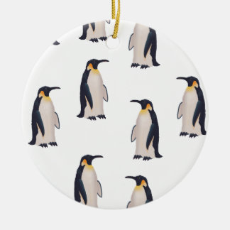 Cute Penguins Pattern Ceramic Tree Decoration