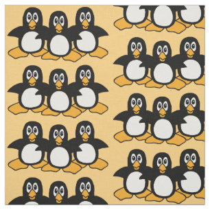 Cute Penguins Pattern Fabric